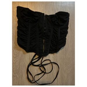 Out from Under Black Lace-Up Corset Size Small